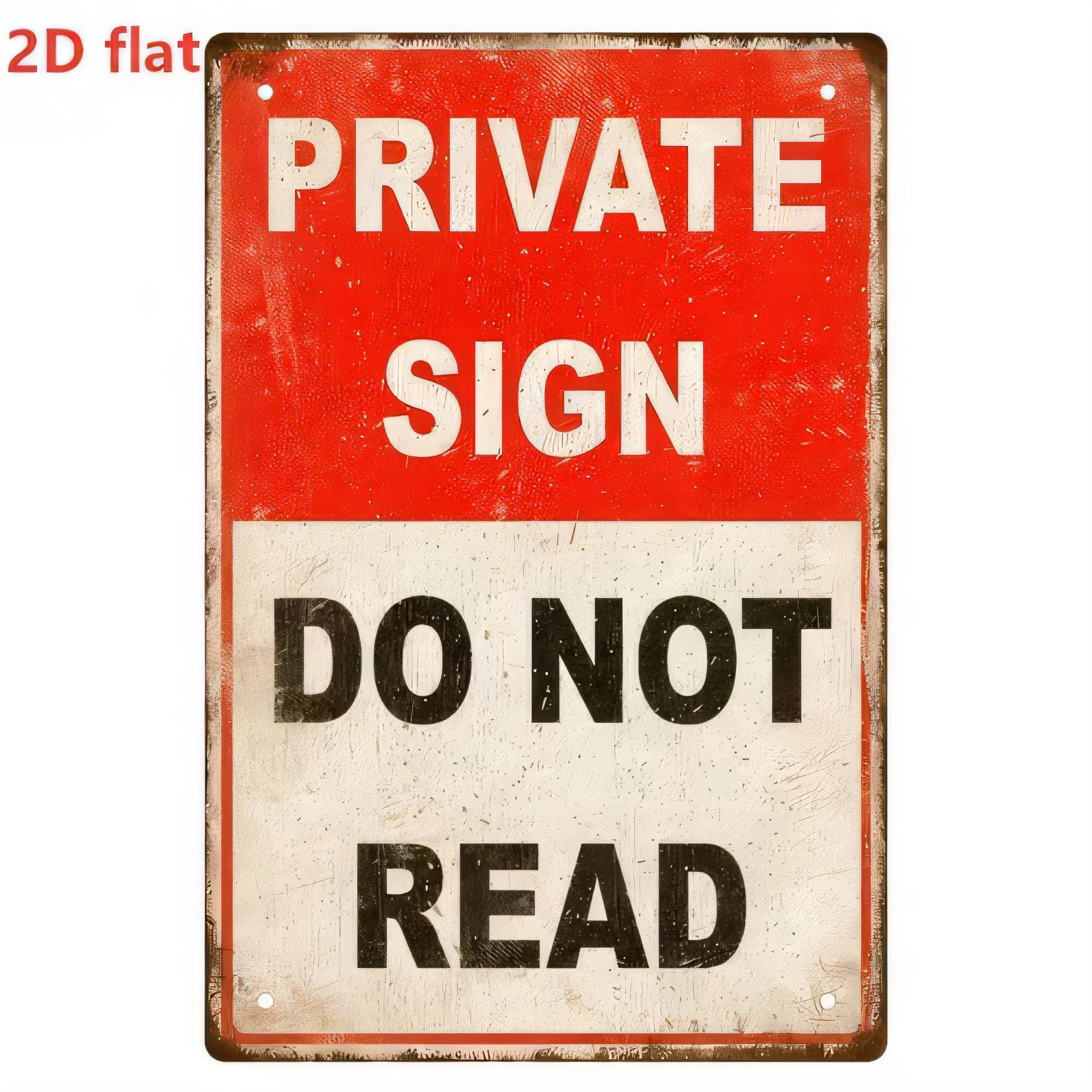 Vintage Fashion Posters - Tinbord Privébord Niet lezen, Vintage Rood-Witte