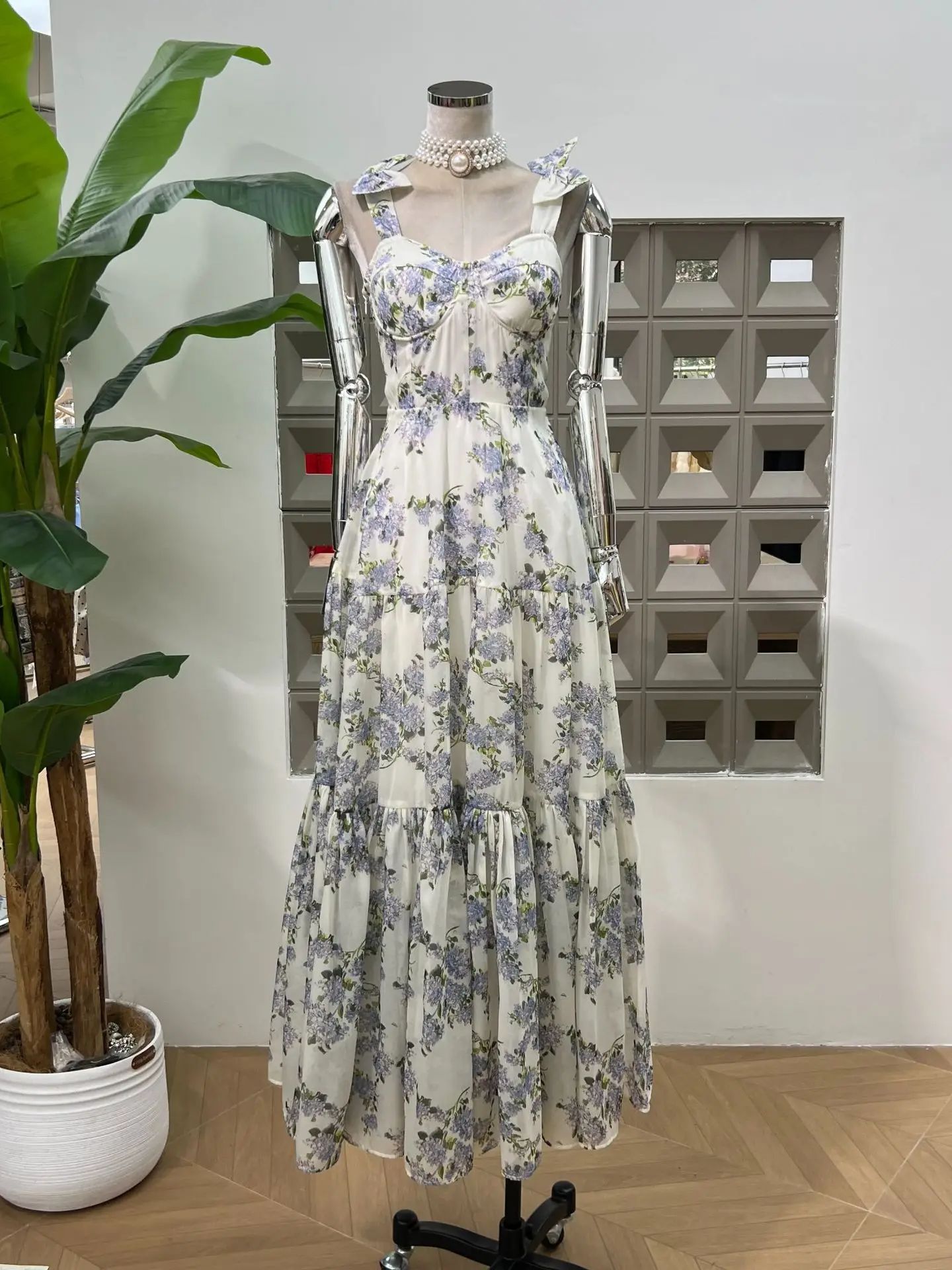 Vintage Fashion Collection - Dames Elegante Print Slim Fit A-lijn
