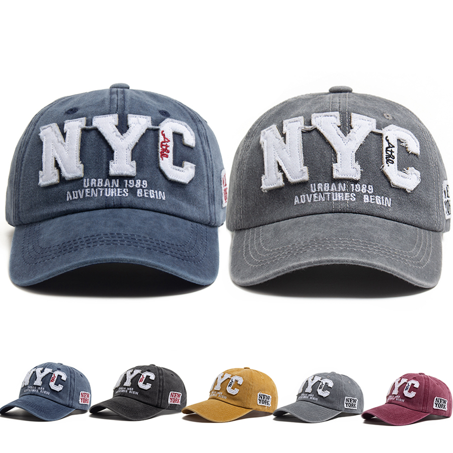Vintage Fashion Nyc - Heren baseballcap vintage katoen gewassen mode