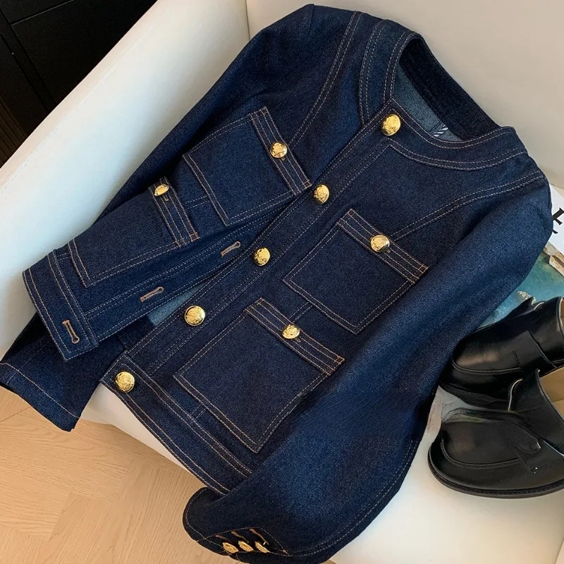 Vintage Fashion Korea - Korea Style Casual Denim Jas Dames
