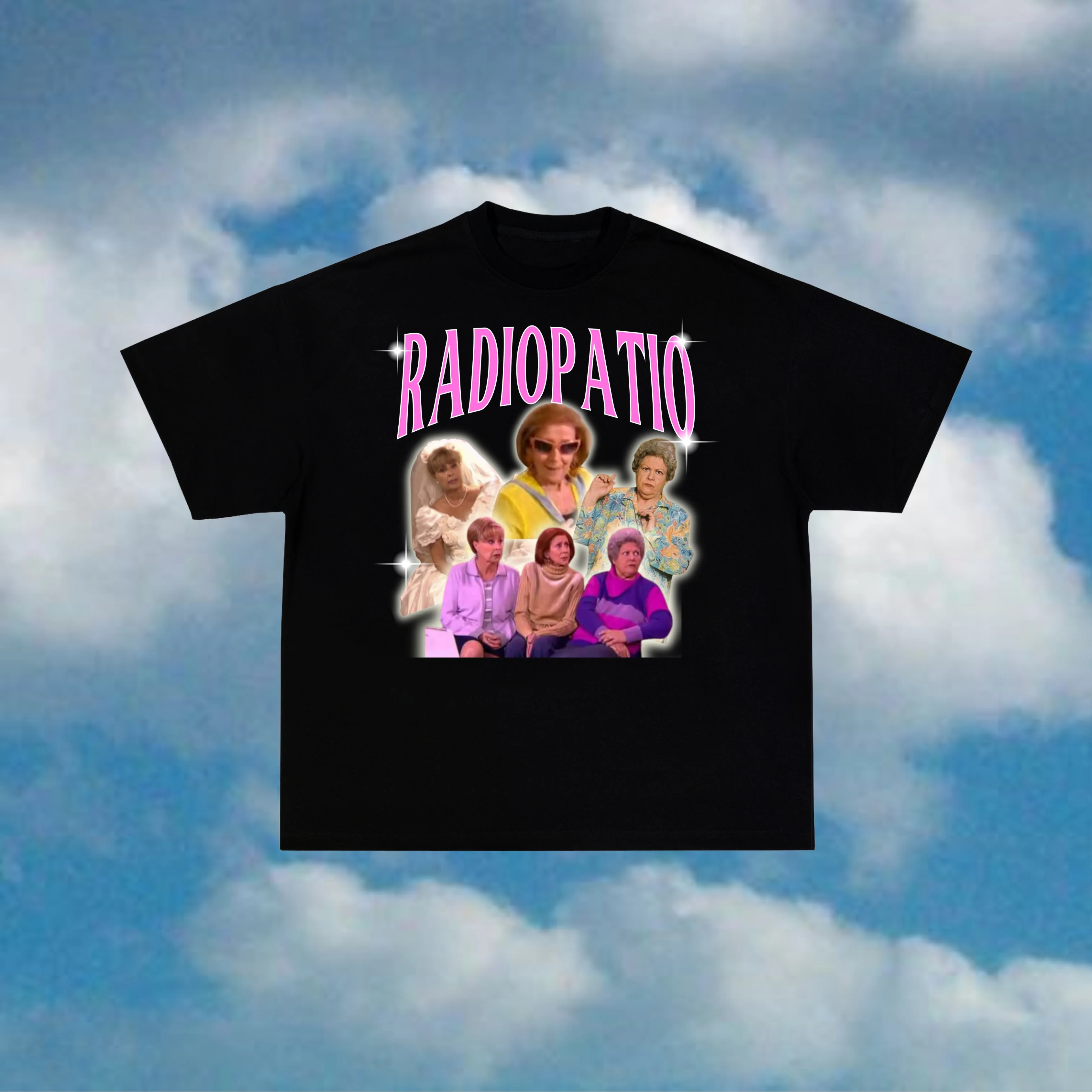 Vintage Fashion Collage - Vintage RadioPatio Collage Mannen T-shirts Print
