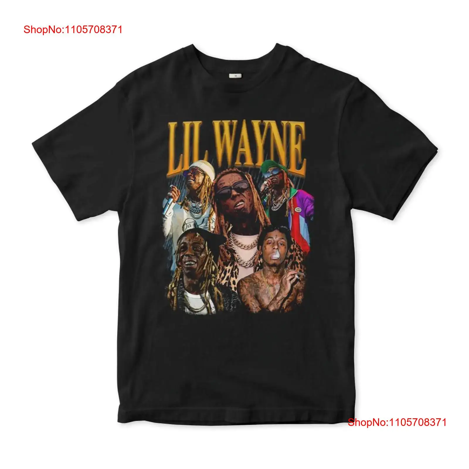 Vintage Fashion Collage - Lil Wayne Collage T-shirt Katoen Heren-