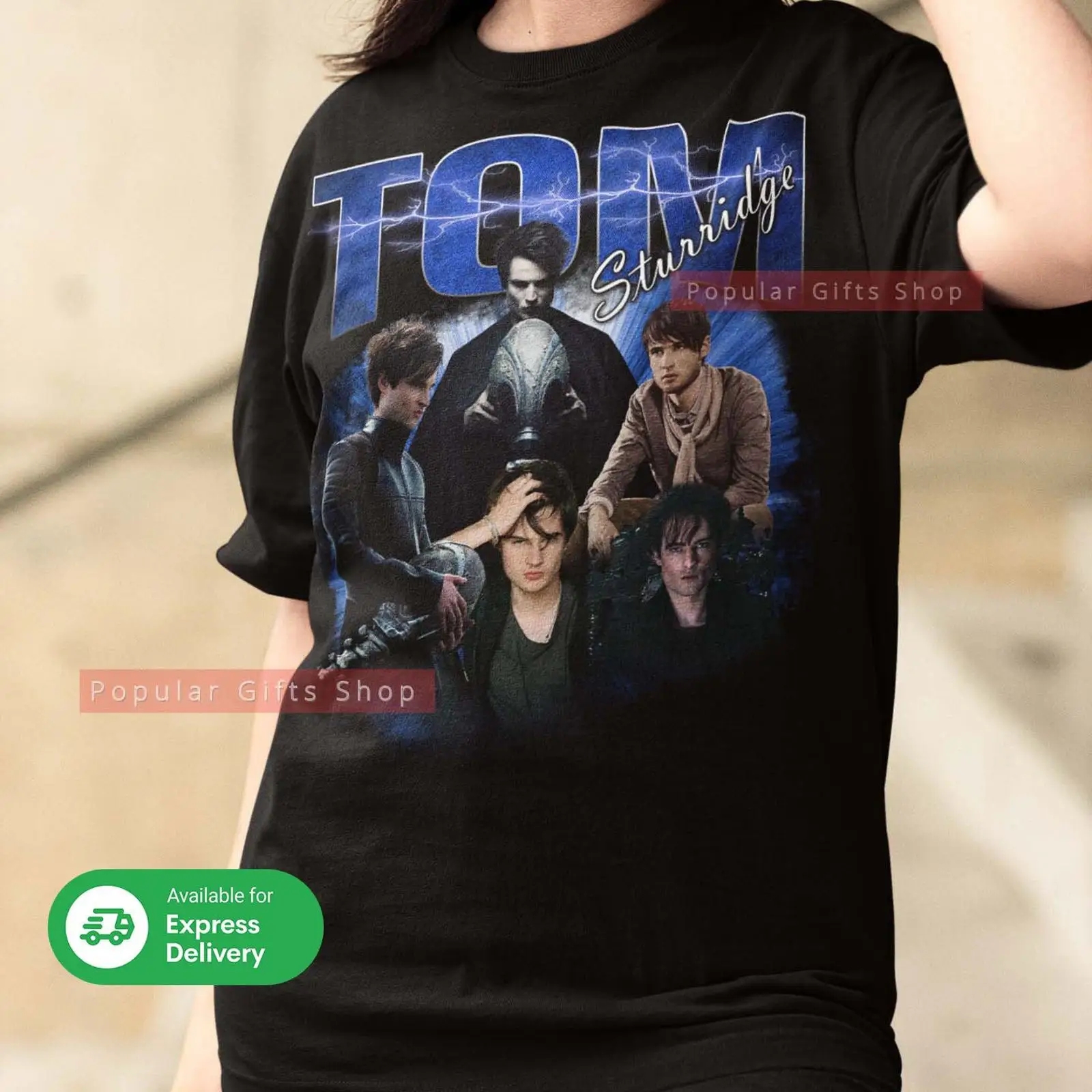 Vintage Fashion Collage - Tom Sturridge Vintage T-shirt Acteur Collage