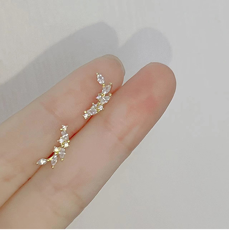 Vintage Fashion Korea - Korea Prachtige Gebogen Glanzend Zirkoon Tarwe
