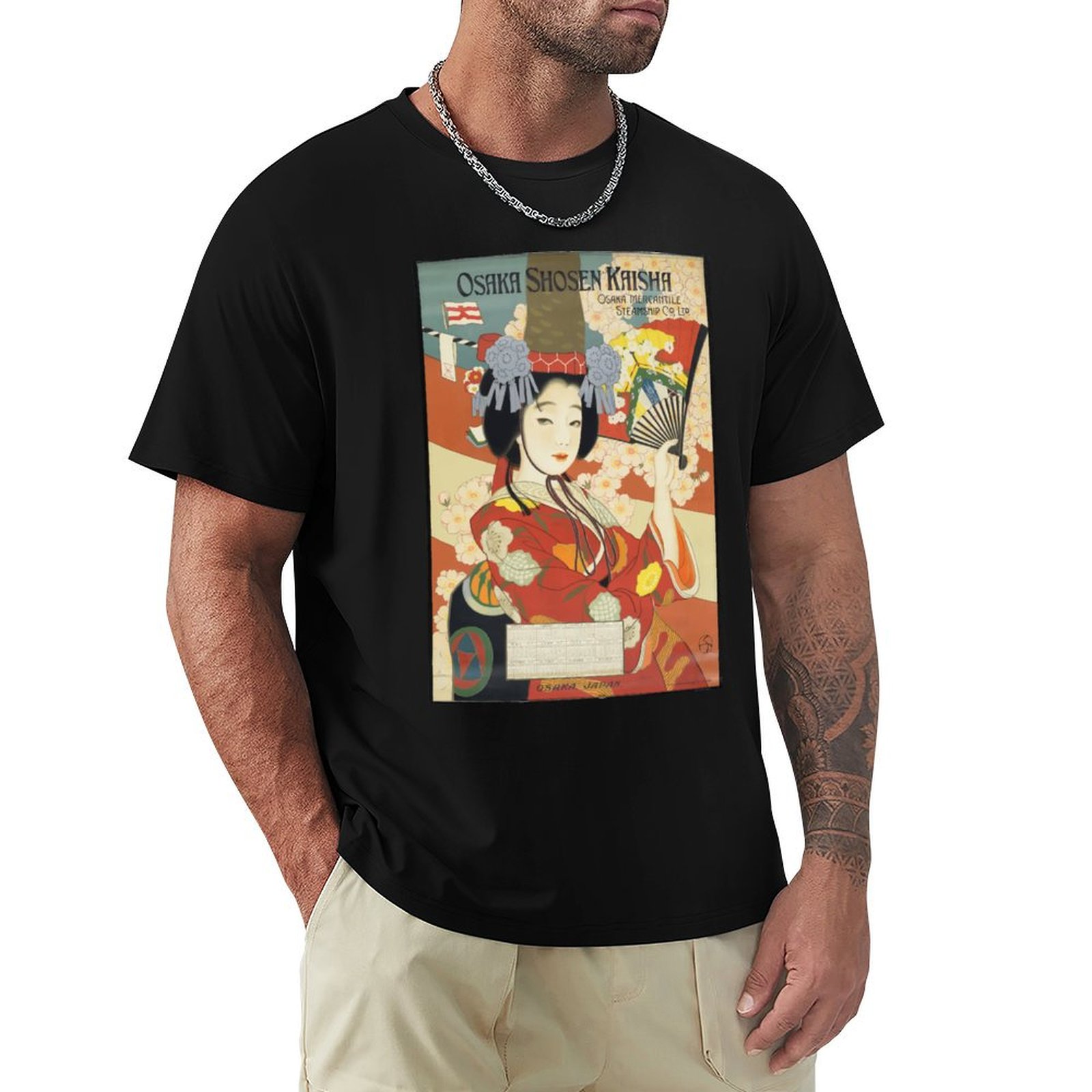 Vintage Fashion Osaka - Vintage reisposter Osaka Japan T-shirt met