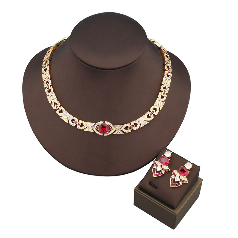 Vintage Fashion Collection - Designer Collectie Stijl Oorknopjes Ketting Vrouwen