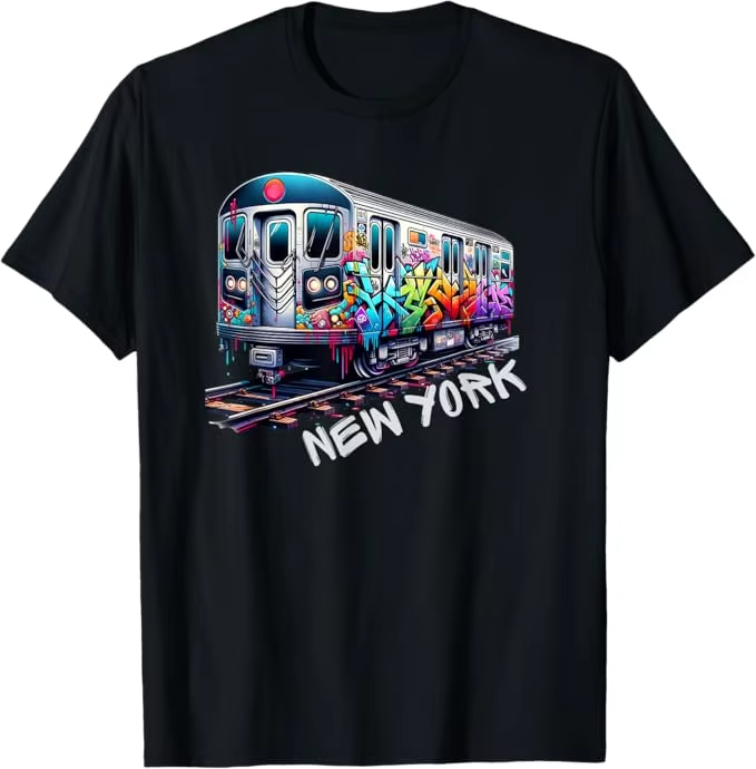 Vintage Fashion Nyc - New York Trein Graffiti Stijl NYC