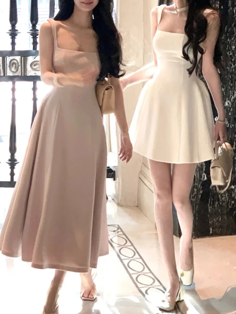 Vintage Fashion Korea - Korea Fashion Zomer Mouwloze Riem Mini