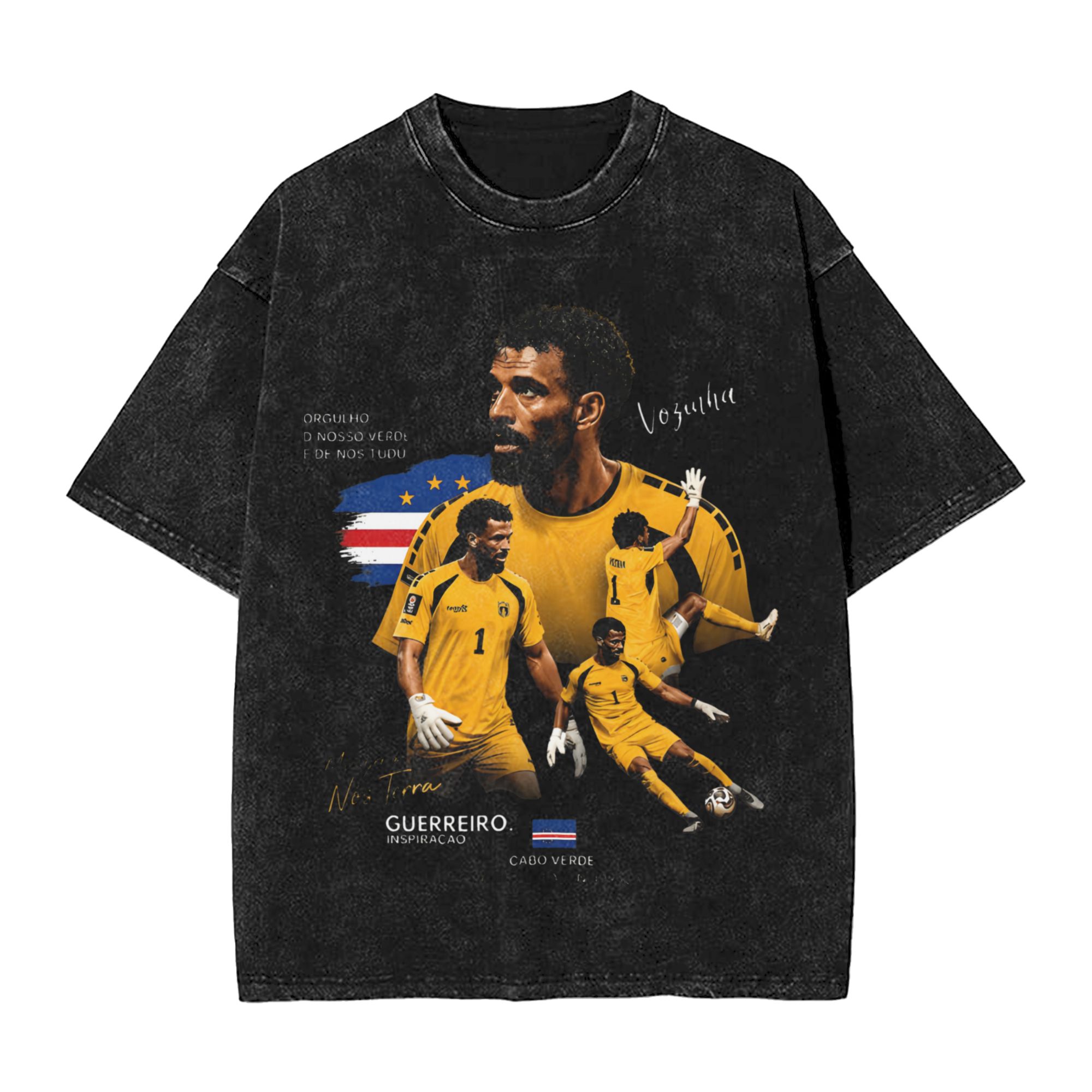 Vintage Fashion Collage - 2026 Vintage Gewassen Cabo Verde Voetbal