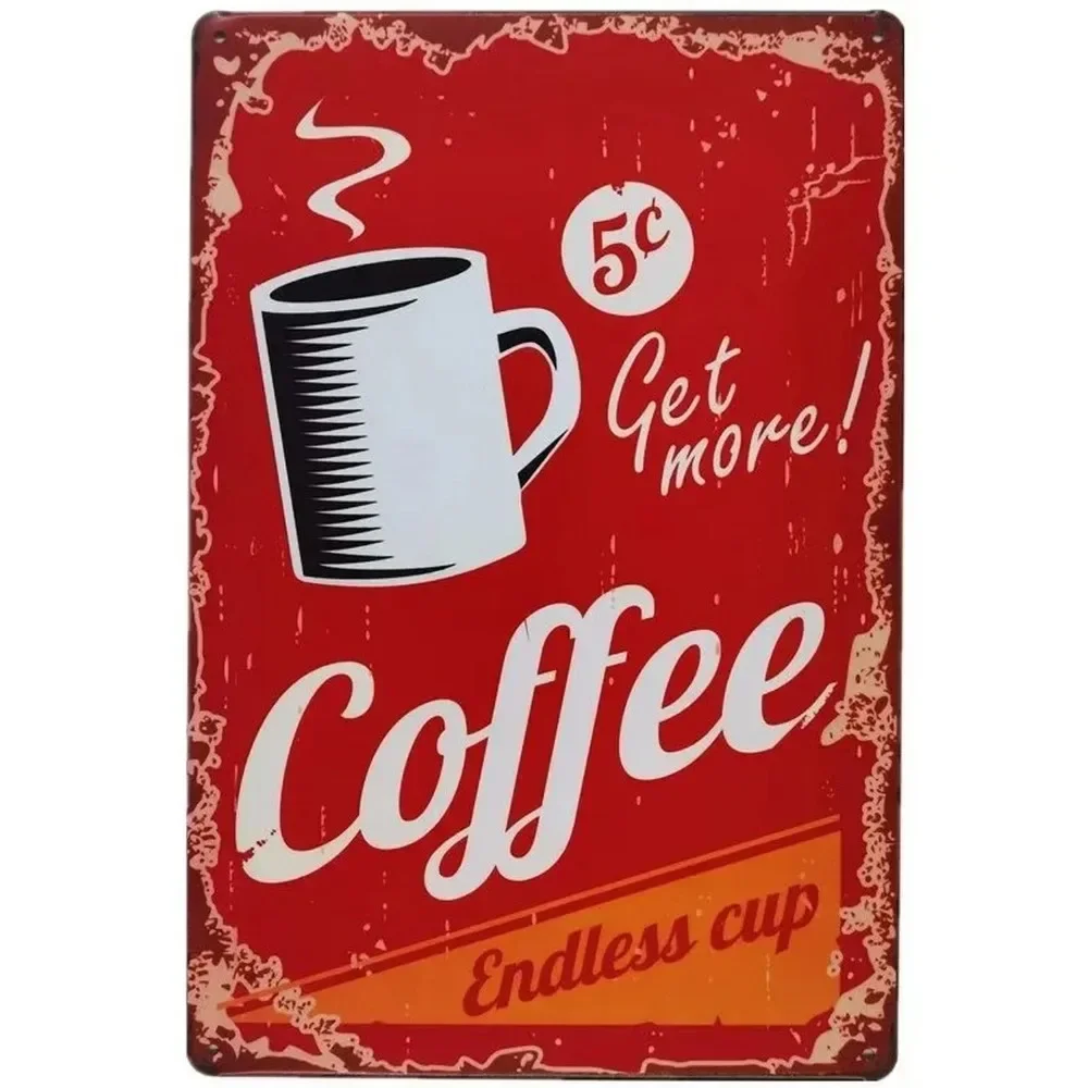 Plaquette Metalen Borden Drink - Vintage Fashion Posters recensie en prijs