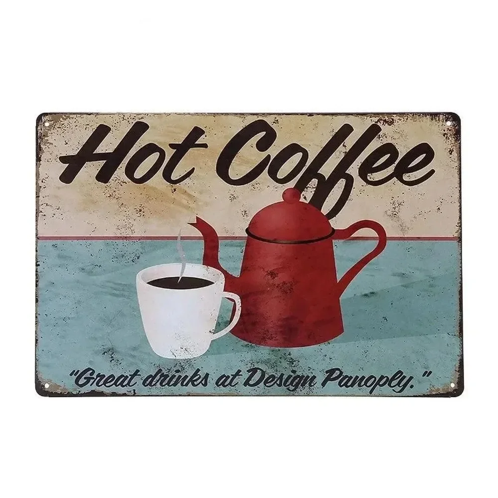 Plaquette Metalen Borden Drink - Vintage Fashion Posters recensie en prijs