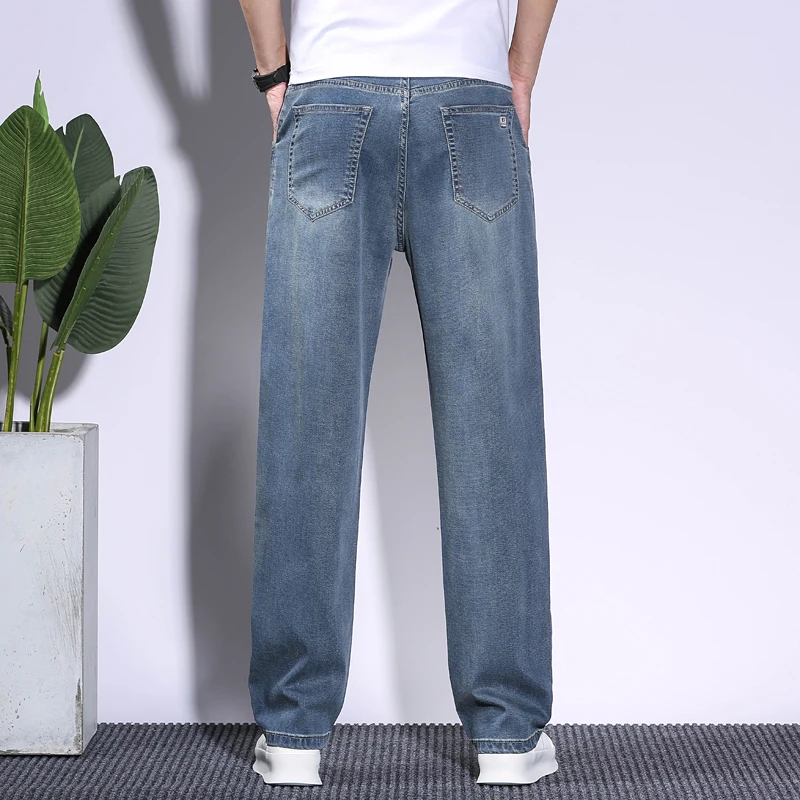 Zachte heren Lyocell Baggy Jea - Vintage Fashion Korea recensie en prijs
