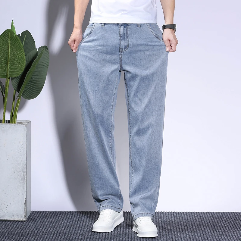 Zachte heren Lyocell Baggy Jea - Vintage Fashion Korea recensie en prijs