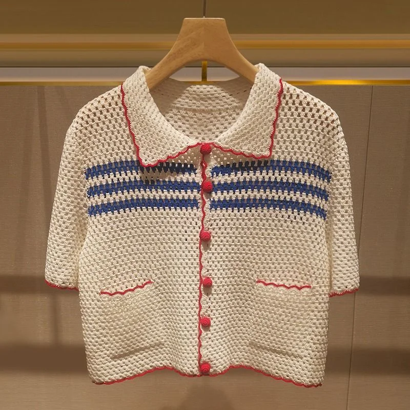 Vrouwen Gebreide Geribbelde Bl - Vintage Fashion Korea recensie en prijs