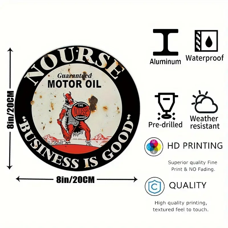 Vintage Motorolie Teken Ronde  - Vintage Fashion Posters recensie en prijs