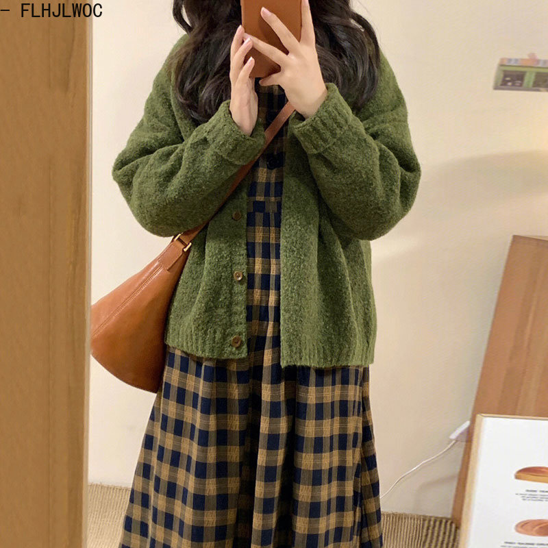 Koffie Plaid Jurken 2023 Basic - Vintage Fashion Korea recensie en prijs
