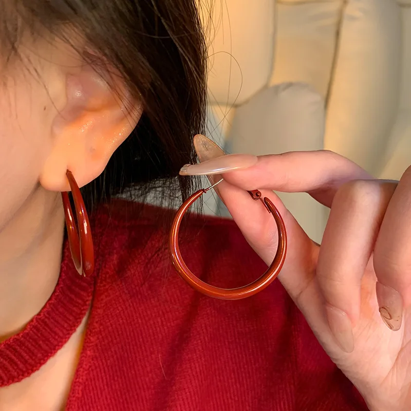 Charm Trendy Wijn Rode Kleur G - Vintage Fashion Korea recensie en prijs