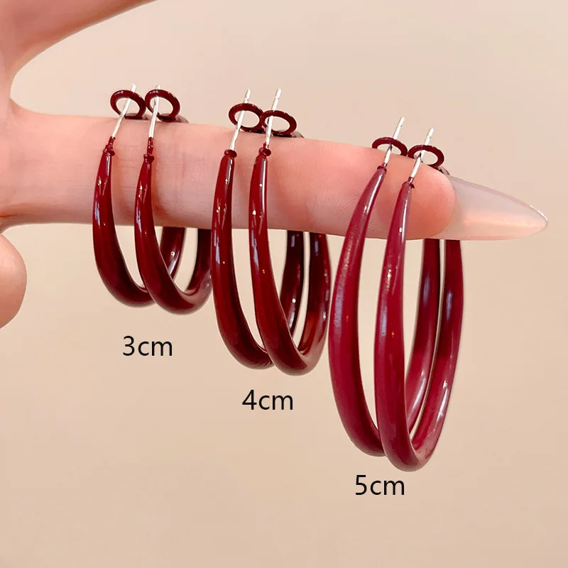 Charm Trendy Wijn Rode Kleur G - Vintage Fashion Korea recensie en prijs