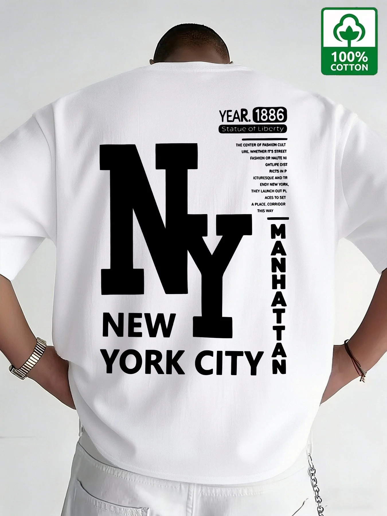 Heren NYC T-shirt Katoen New Y - Vintage Fashion Nyc recensie en prijs
