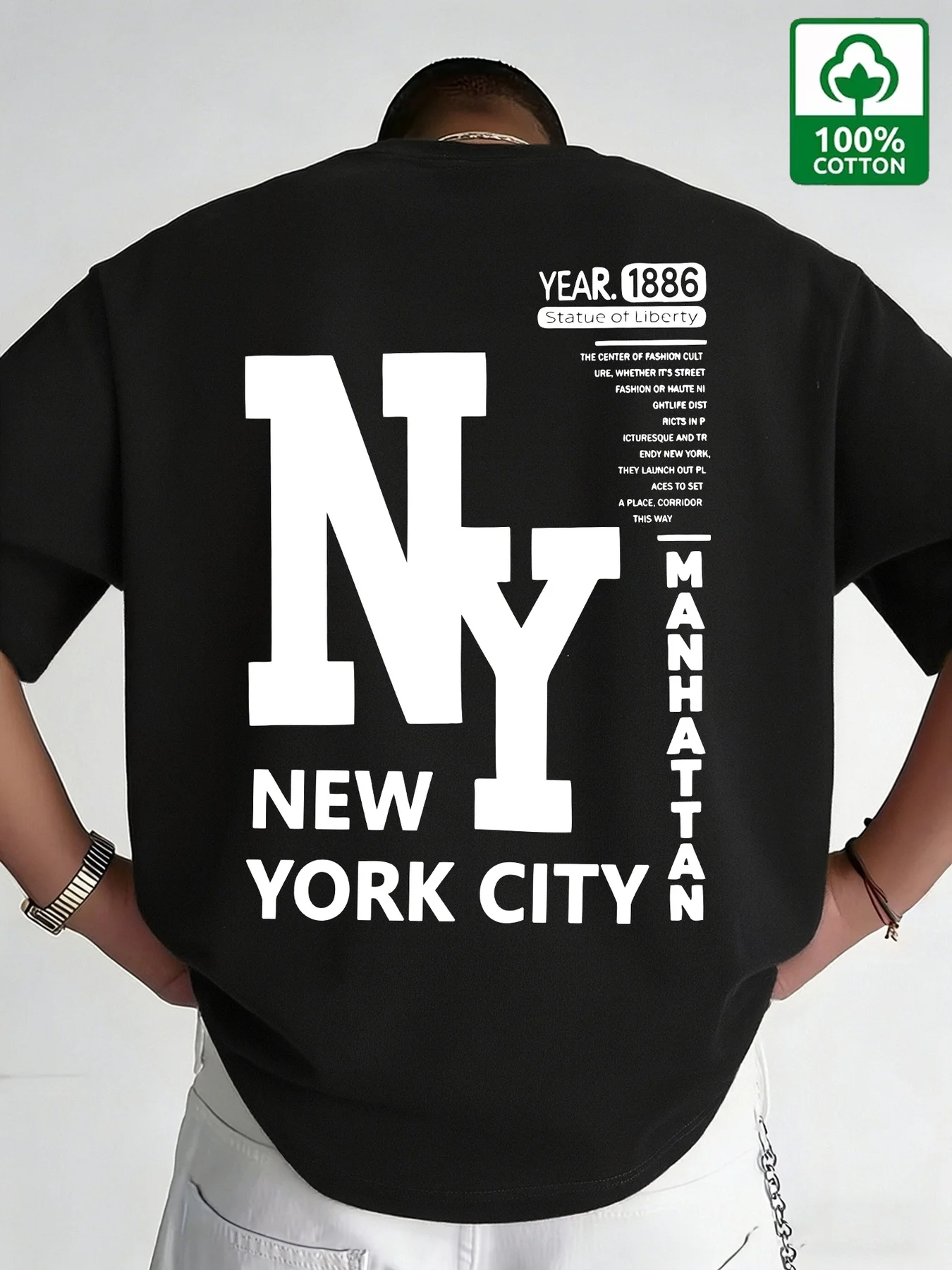 Heren NYC T-shirt Katoen New Y - Vintage Fashion Nyc recensie en prijs