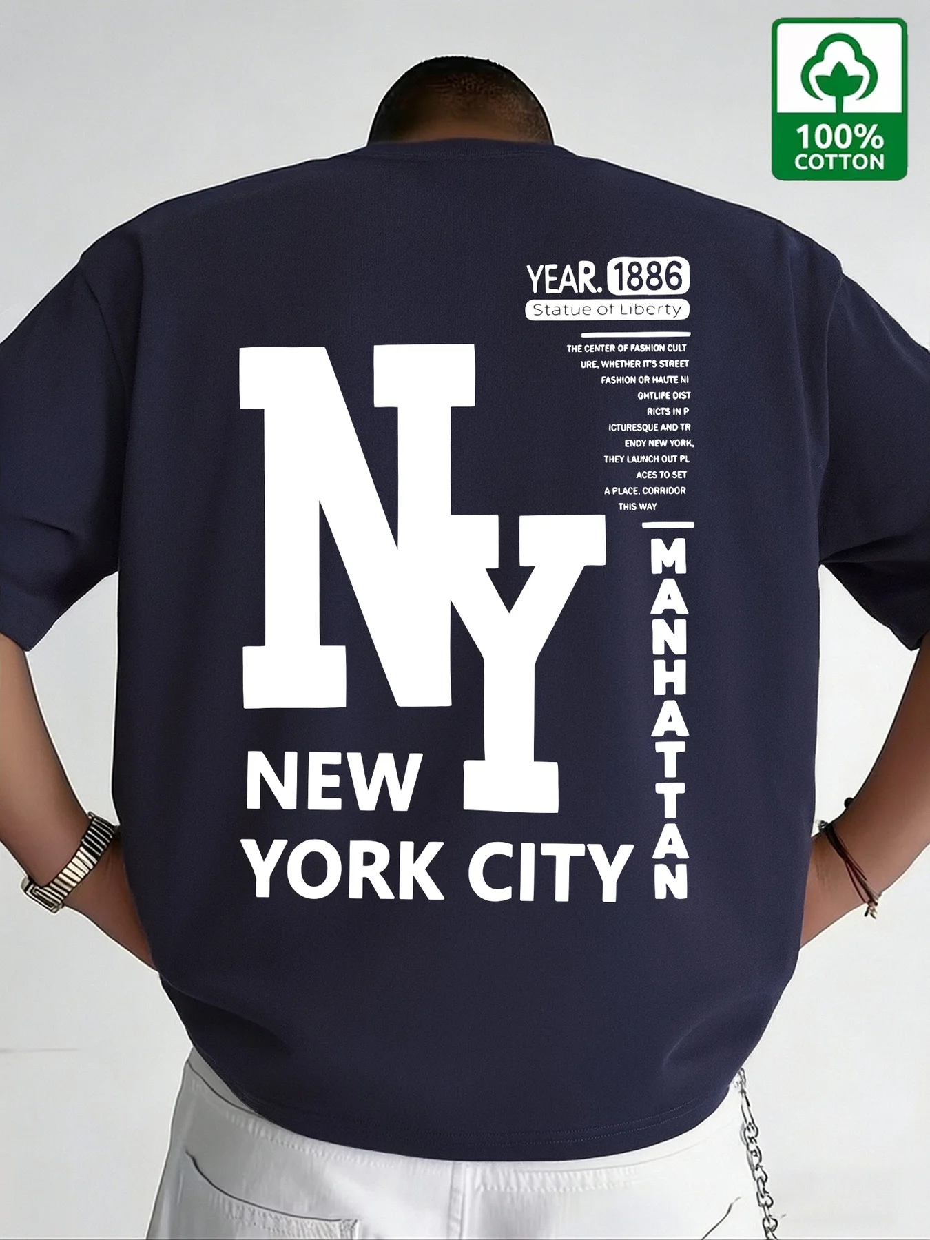 Heren NYC T-shirt Katoen New Y - Vintage Fashion Nyc recensie en prijs
