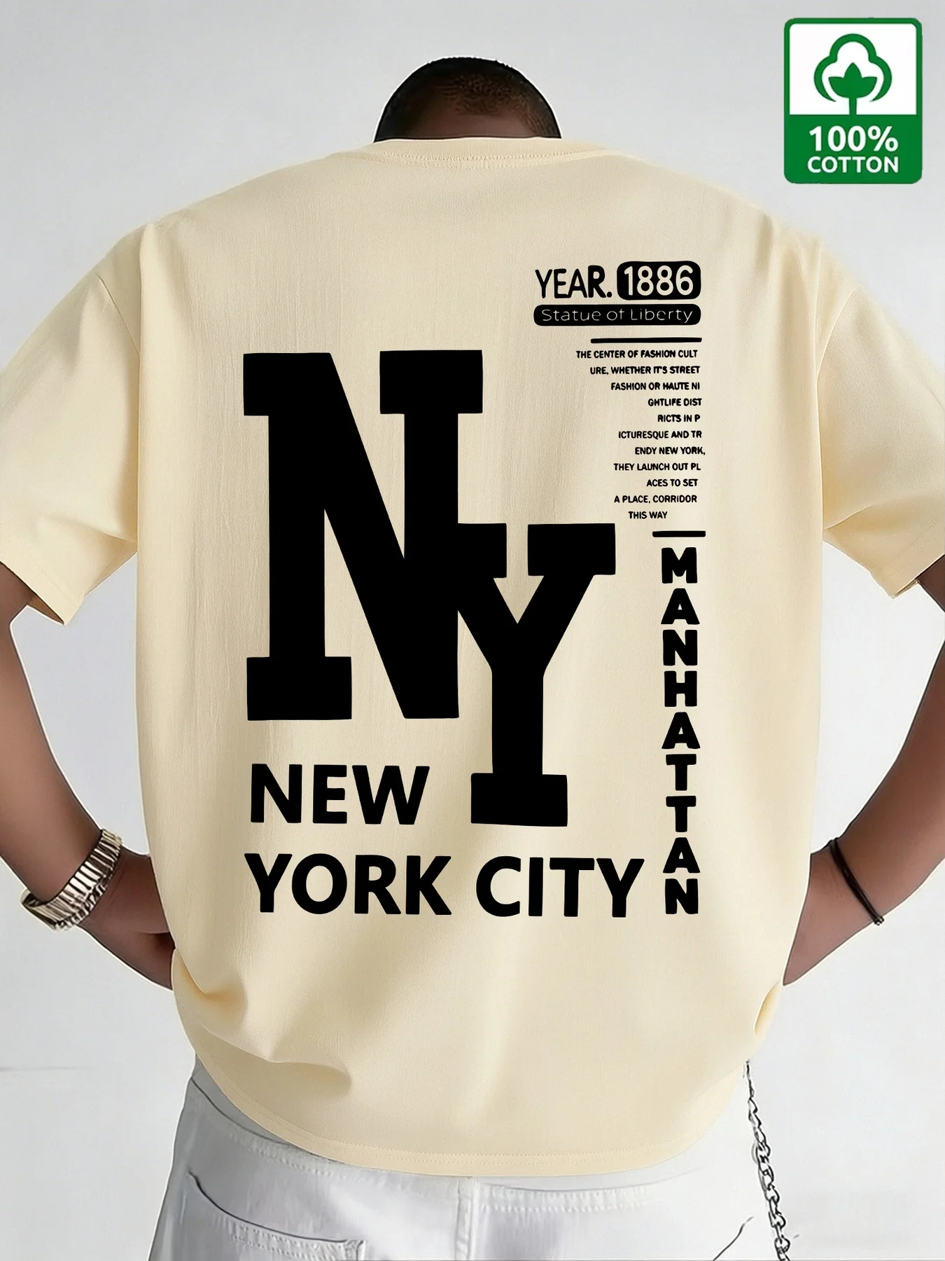 Heren NYC T-shirt Katoen New Y - Vintage Fashion Nyc recensie en prijs