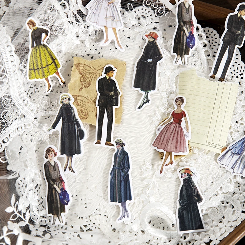 30 stuks vintage dames heren s - Vintage Fashion Collage recensie en prijs