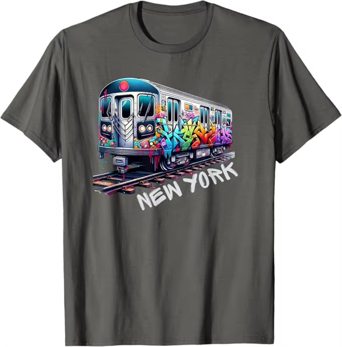 New York Trein Graffiti Stijl  - Vintage Fashion Nyc recensie en prijs