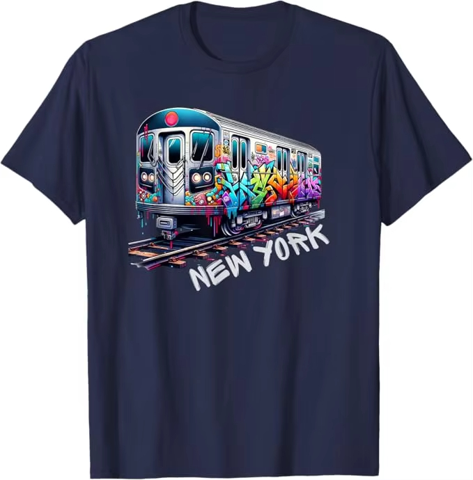 New York Trein Graffiti Stijl  - Vintage Fashion Nyc recensie en prijs