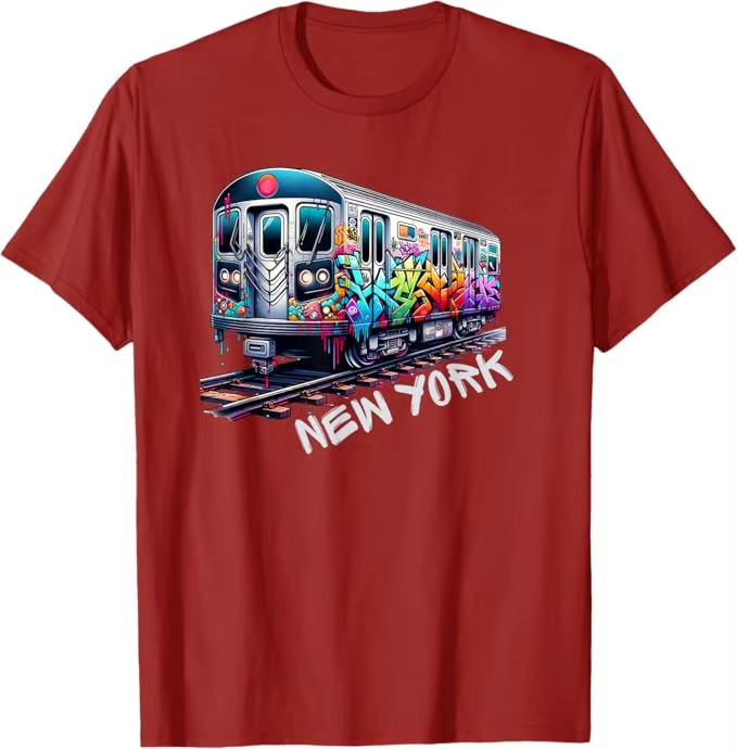 New York Trein Graffiti Stijl  - Vintage Fashion Nyc recensie en prijs